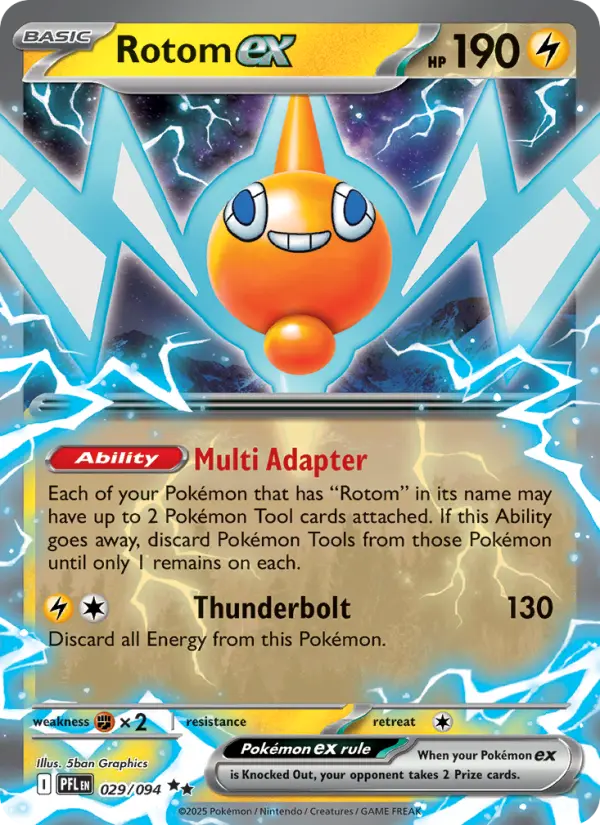 Rotom ex 29 card from Phantasmal Flames