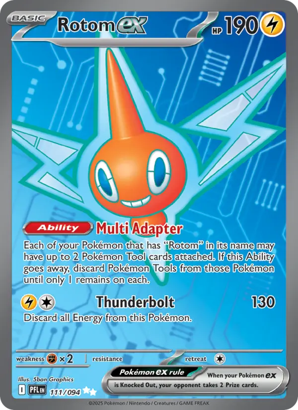 Rotom ex 111 card from Phantasmal Flames