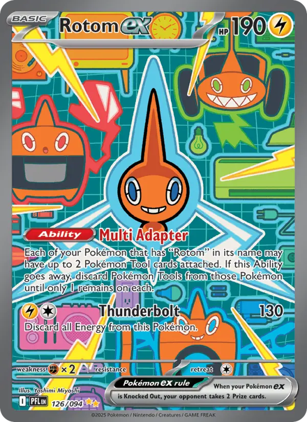 Rotom ex 126 — Phantasmal Flames 126, Holofoil finish