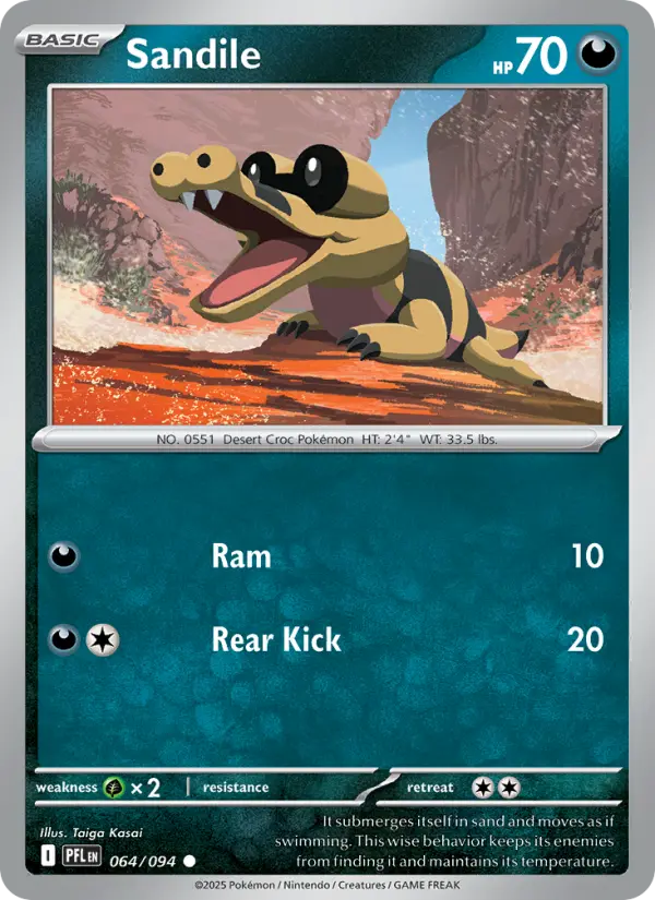 Sandile 64 card from Phantasmal Flames