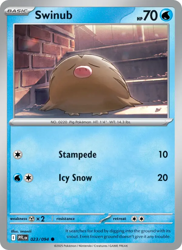 Swinub 23 card from Phantasmal Flames