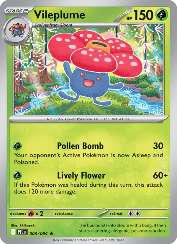 Vileplume 3 card from Phantasmal Flames