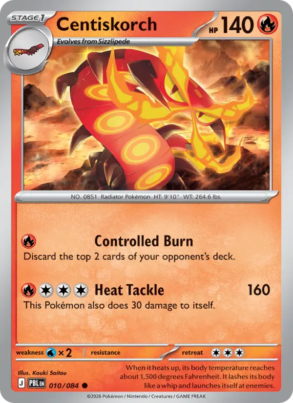 Centiskorch 10 card from Pitch Black
