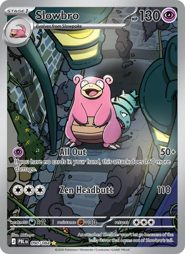 Slowbro 90 — Pitch Black 90, Holofoil finish