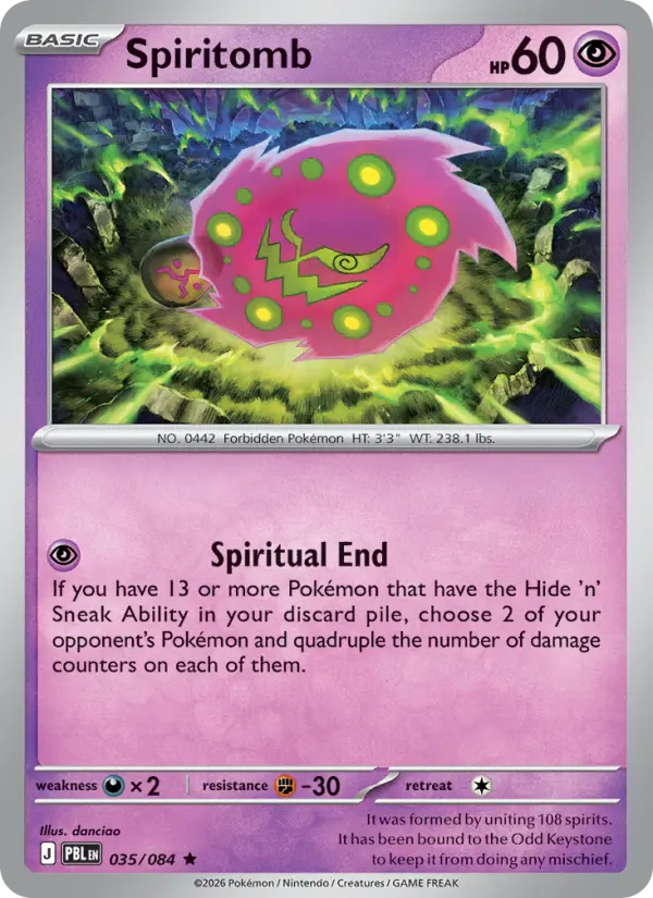 Spiritomb 35 — Pitch Black 35, Holofoil finish