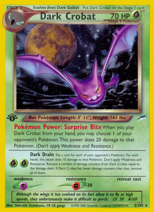 Dark Crobat 2 card from Neo Destiny