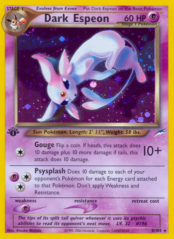 Dark Espeon 4 — the most expensive Espeon card