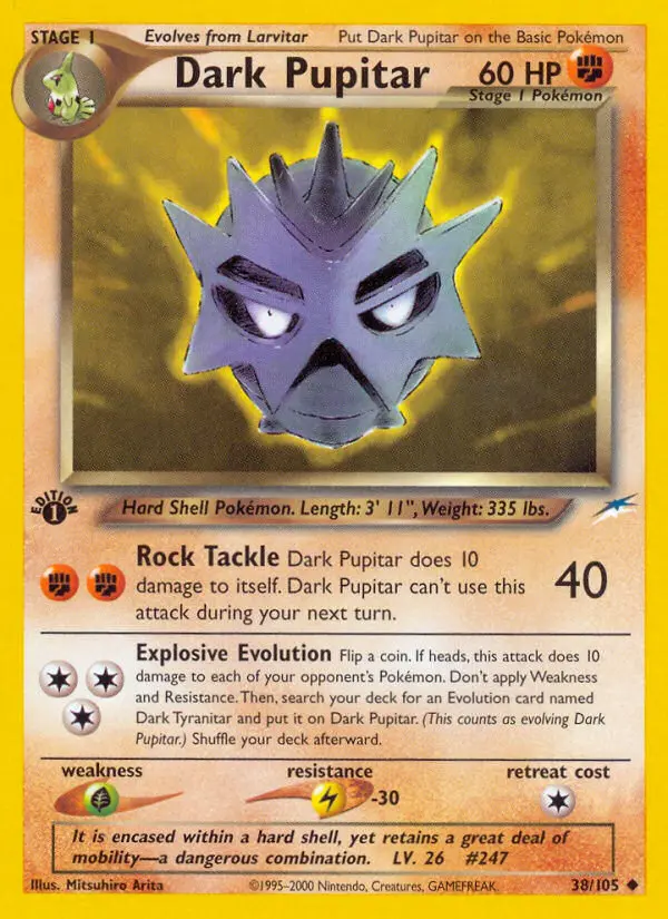 Dark Pupitar 38 card from Neo Destiny