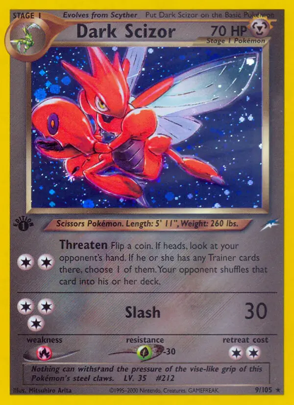 Dark Scizor 9 — the most expensive Scizor card