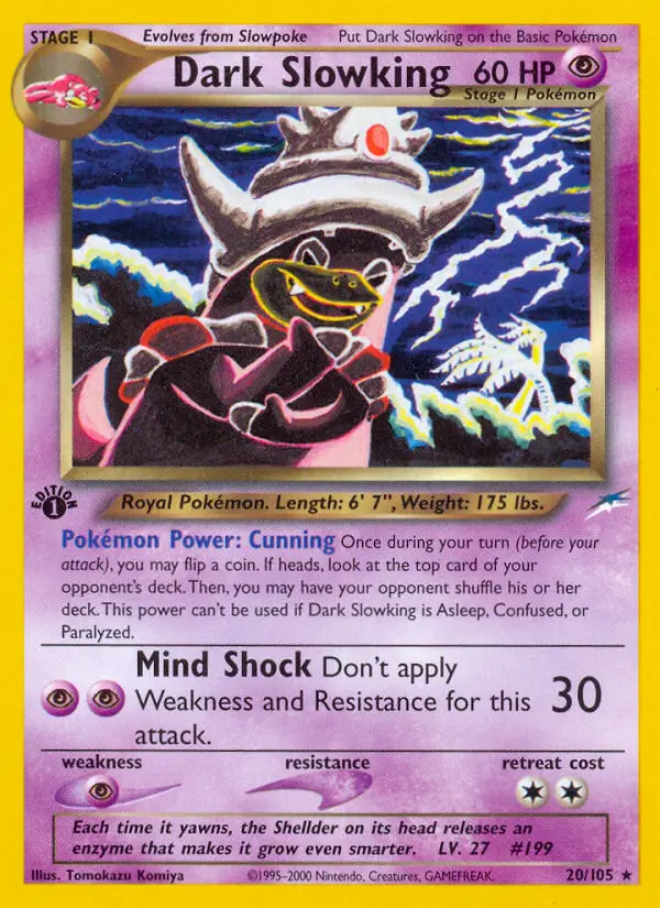 Dark Slowking 20 — Neo Destiny 20, 1st Edition finish
