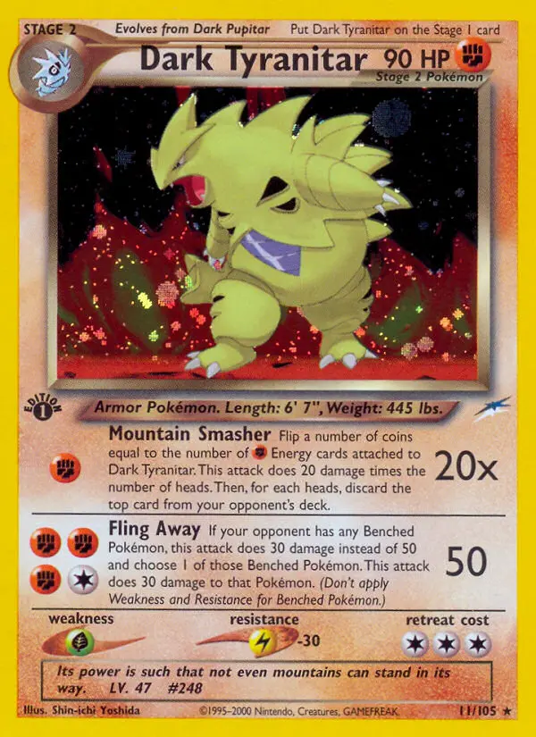 Dark Tyranitar 11 — the most expensive Shin-ichi Yoshida card