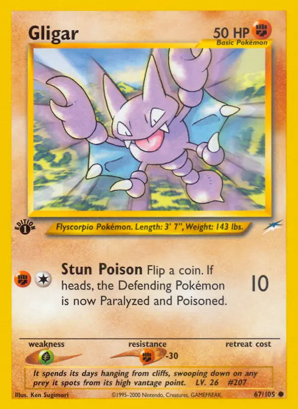 Gligar 67 card from Neo Destiny
