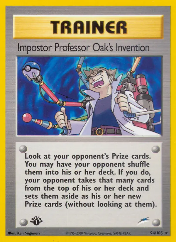 Impostor Professor Oak's Invention 94 card from Neo Destiny
