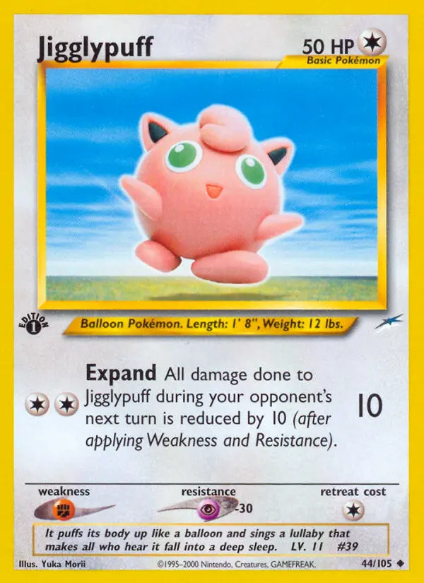 Jigglypuff 44 — Neo Destiny 44, 1st Edition finish