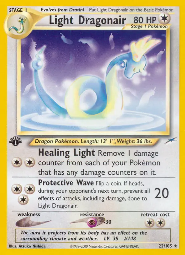 Light Dragonair 22 card from Neo Destiny