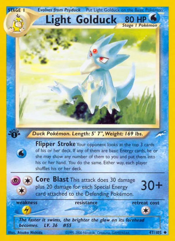 Light Golduck 47 — Neo Destiny 47, 1st Edition finish
