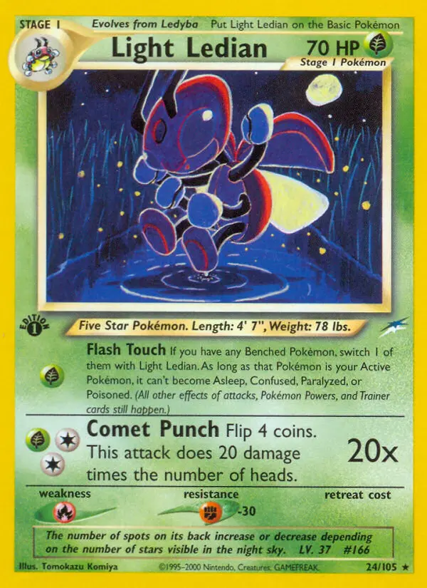 Light Ledian 24 card from Neo Destiny