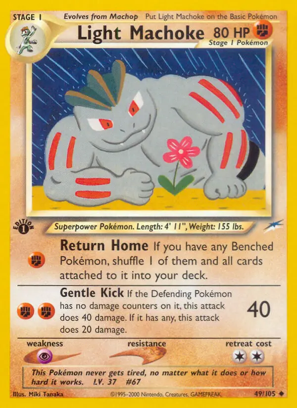 Light Machoke 49 card from Neo Destiny