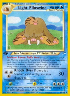 Light Piloswine 26 — Neo Destiny