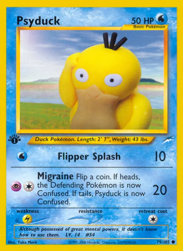 Psyduck 79 card from Neo Destiny