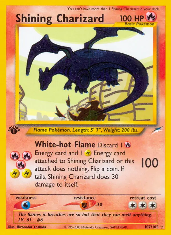 Shining Charizard 107 — the most expensive Attack cost 5 card