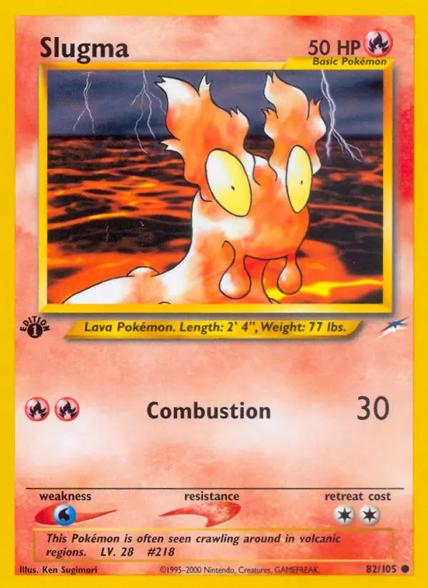 Slugma 82 card from Neo Destiny