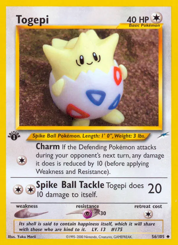 Togepi 56 card from Neo Destiny