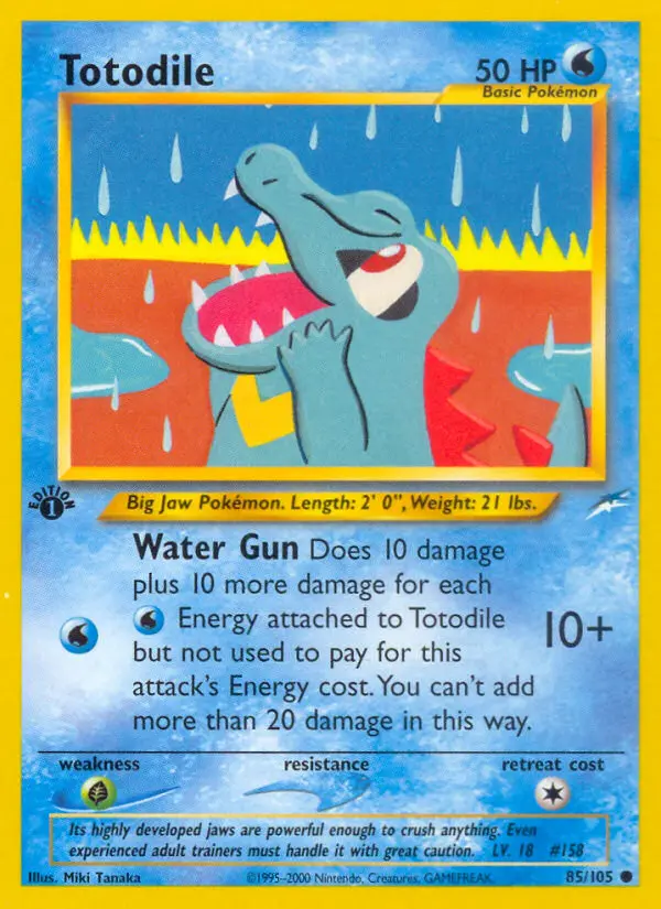 Totodile 85 card from Neo Destiny