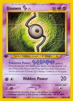 Unown [S] — Neo Destiny #87