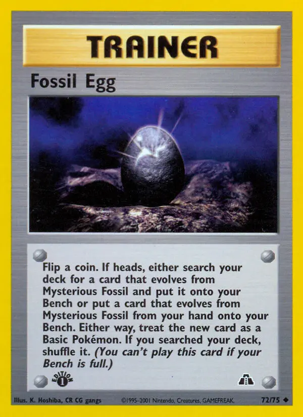 Fossil Egg 72 — Neo Discovery 72, 1st Edition finish