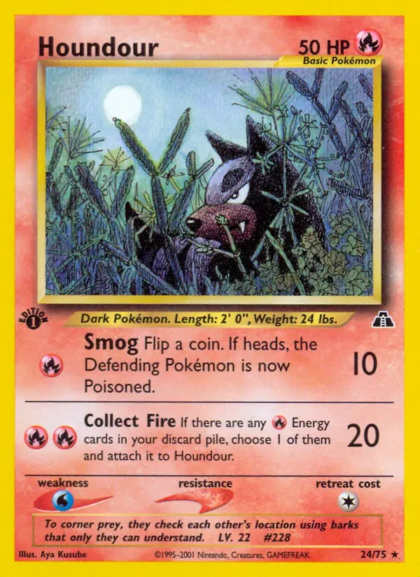 Houndour 24 — Neo Discovery 24, 1st Edition finish