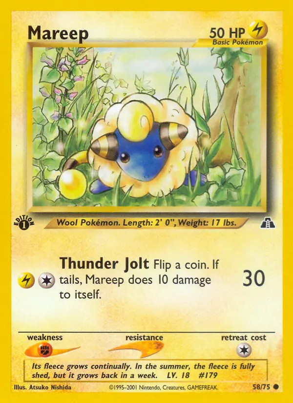 Mareep 58 card from Neo Discovery