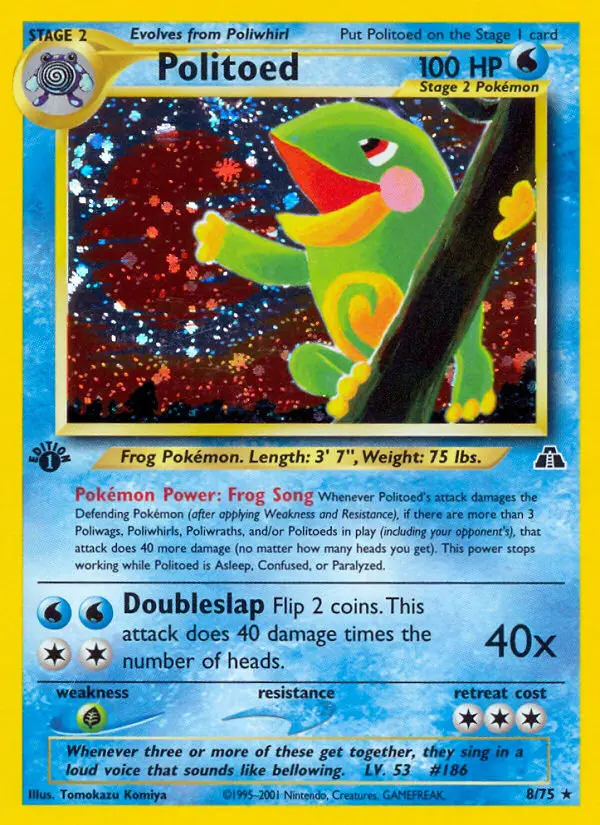 Politoed 8 card from Neo Discovery