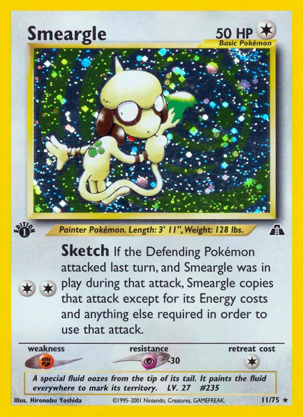 Smeargle 11 card from Neo Discovery