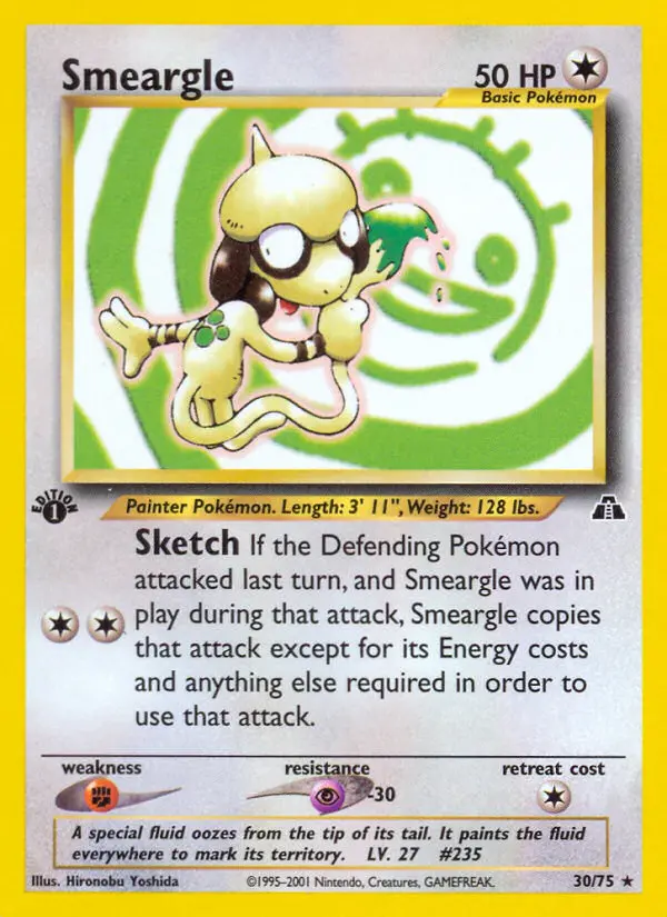 Smeargle 30 — Neo Discovery 30, 1st Edition finish