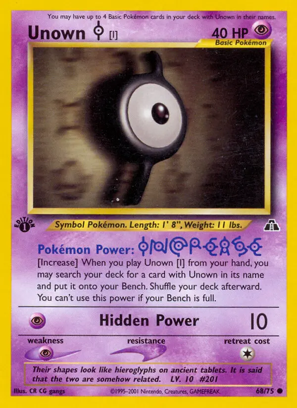 Unown [I] 68 card from Neo Discovery