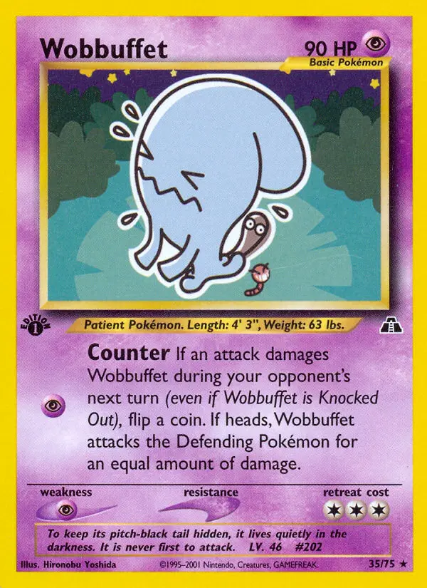 Wobbuffet 35 — Neo Discovery 35, 1st Edition finish