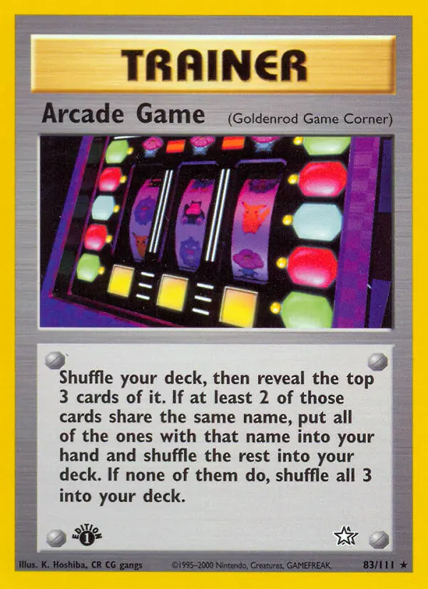 Arcade Game 83 — Neo Genesis 83, 1st Edition finish