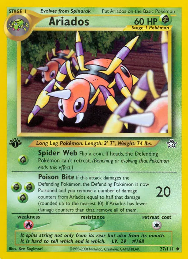 Ariados 27 card from Neo Genesis