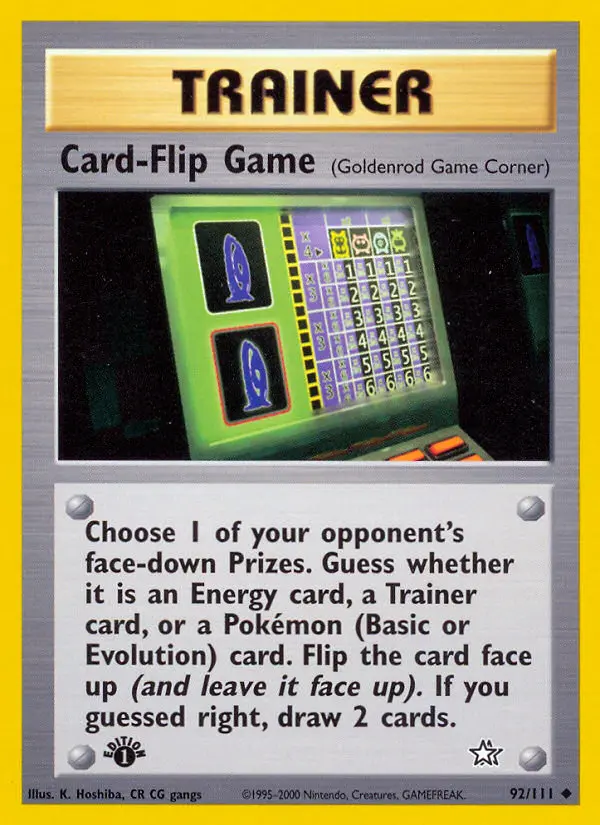 Card-Flip Game 92 card from Neo Genesis
