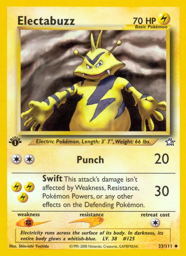 Electabuzz 33 card from Neo Genesis