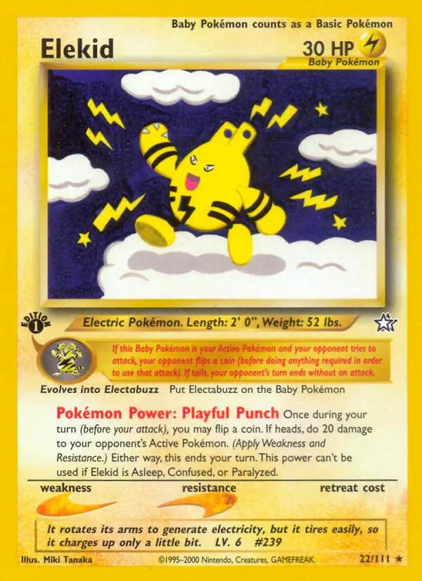 Elekid 22 card from Neo Genesis