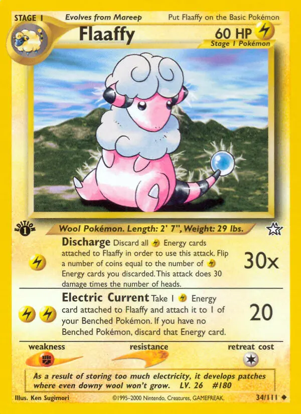 Flaaffy 34 card from Neo Genesis