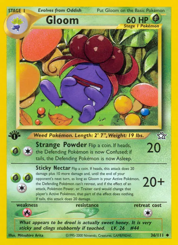 Gloom 36 card from Neo Genesis