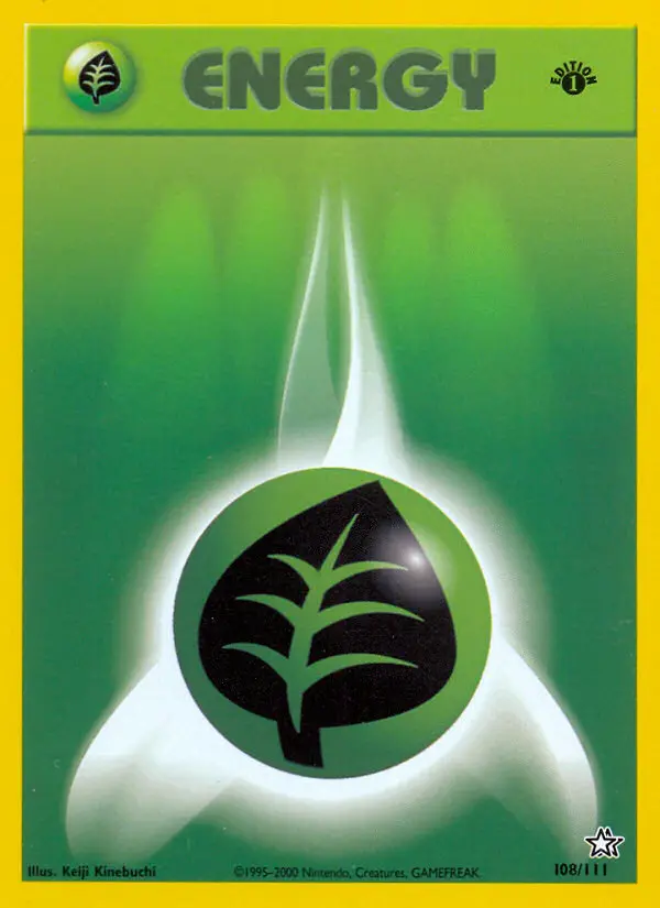 Grass Energy 108 — Neo Genesis 108, 1st Edition finish