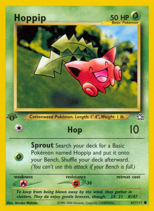 Hoppip 61 — Neo Genesis 61, 1st Edition finish