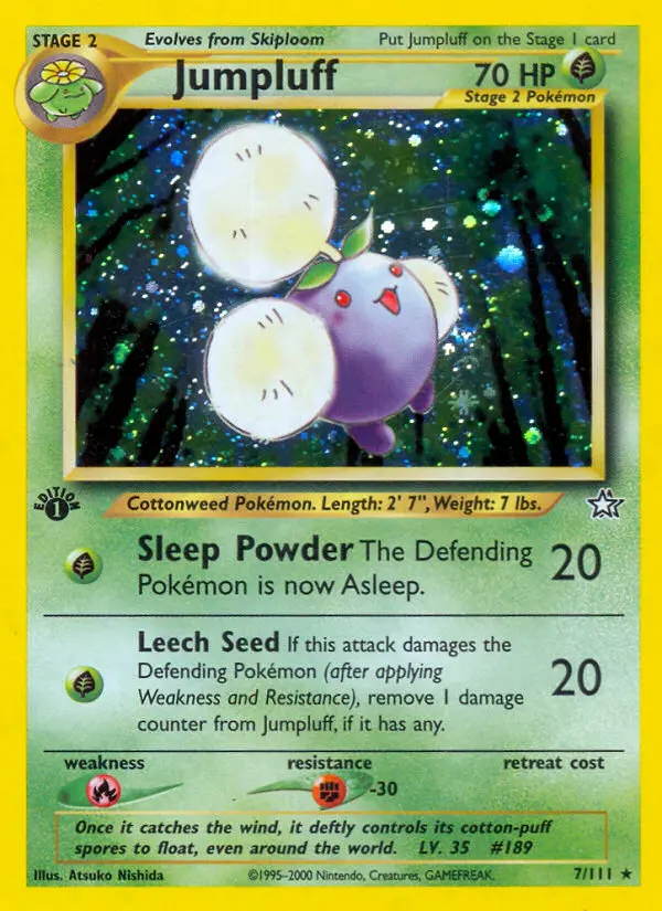 Jumpluff 7 card from Neo Genesis