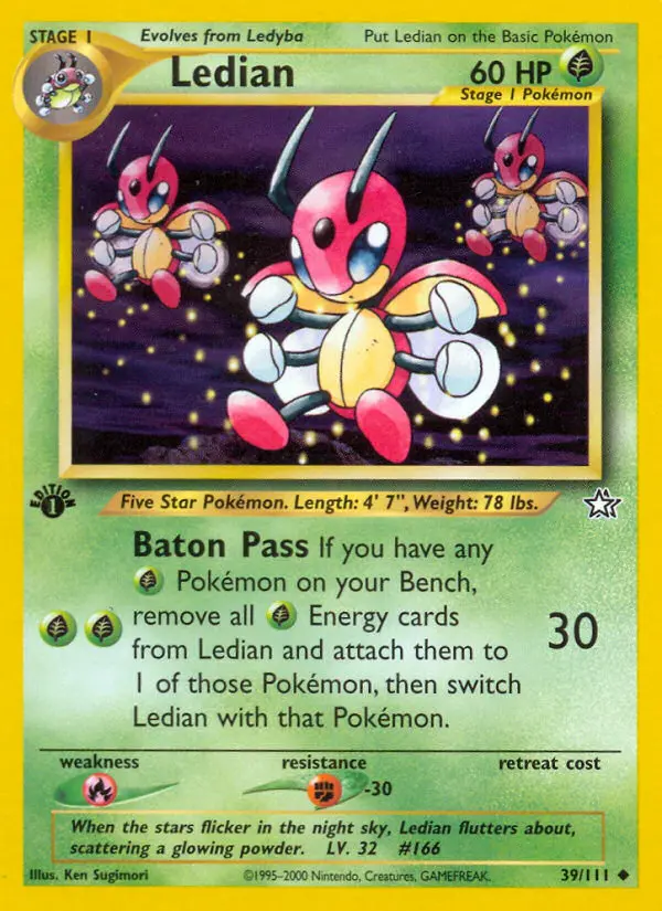 Ledian 39 — Neo Genesis 39, 1st Edition finish
