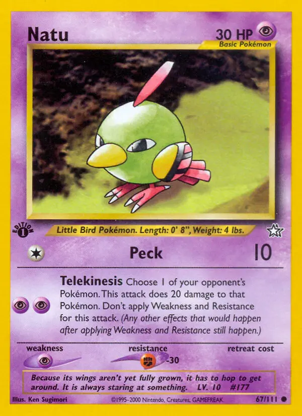 Natu 67 card from Neo Genesis