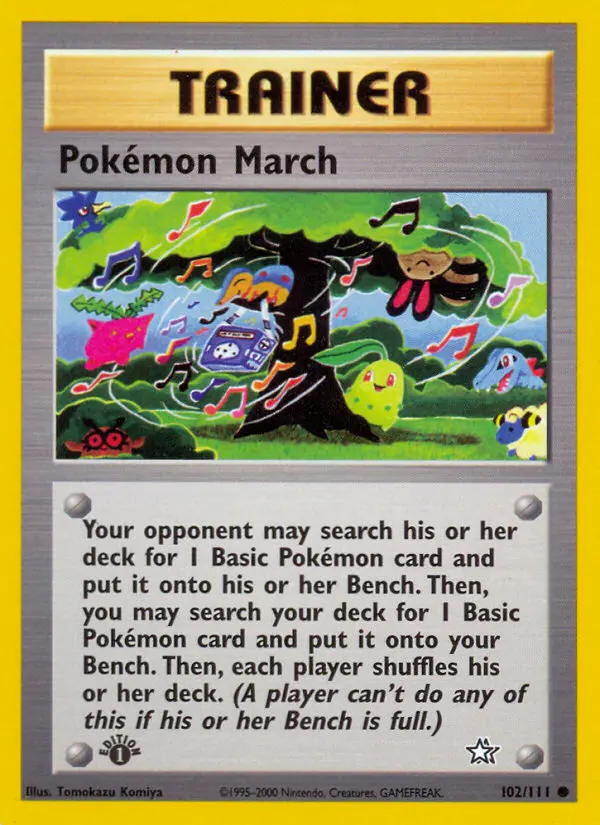 Pokémon March 102 — Neo Genesis 102, 1st Edition finish